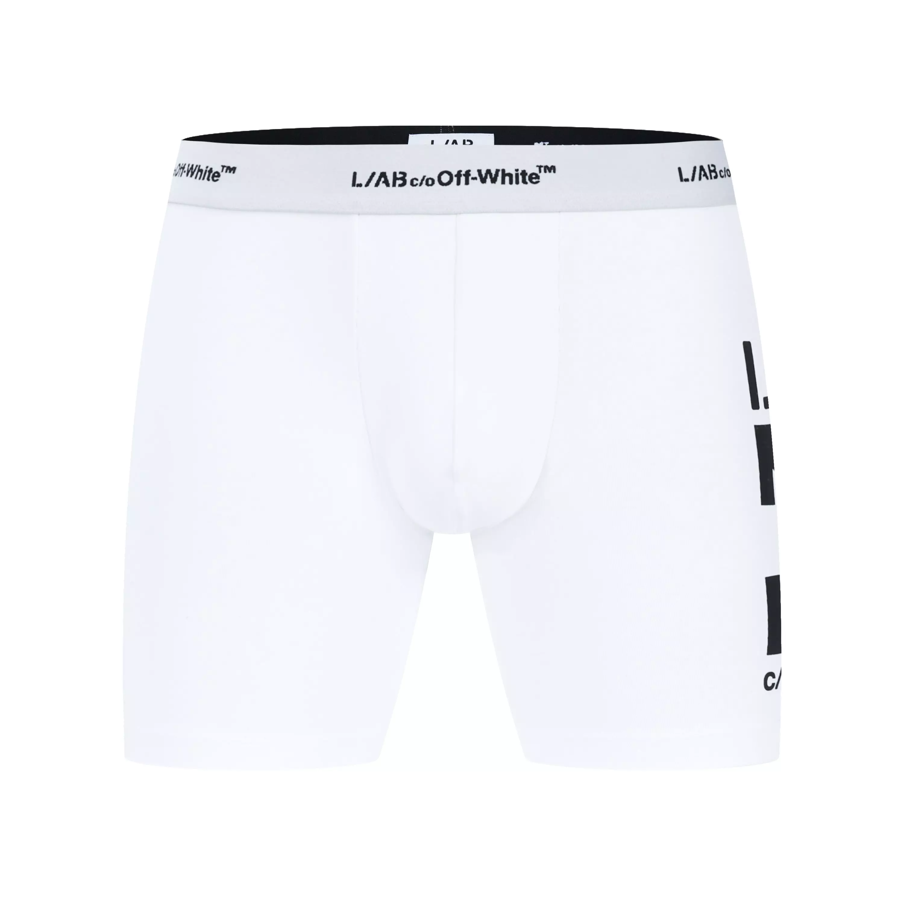 L/AB c/o Off-White Men's Horizontal Repeat Big Arrow 6" Boxer Brief (3 Pack) - Black/White/Grey - BLACK/WHITE/GREY