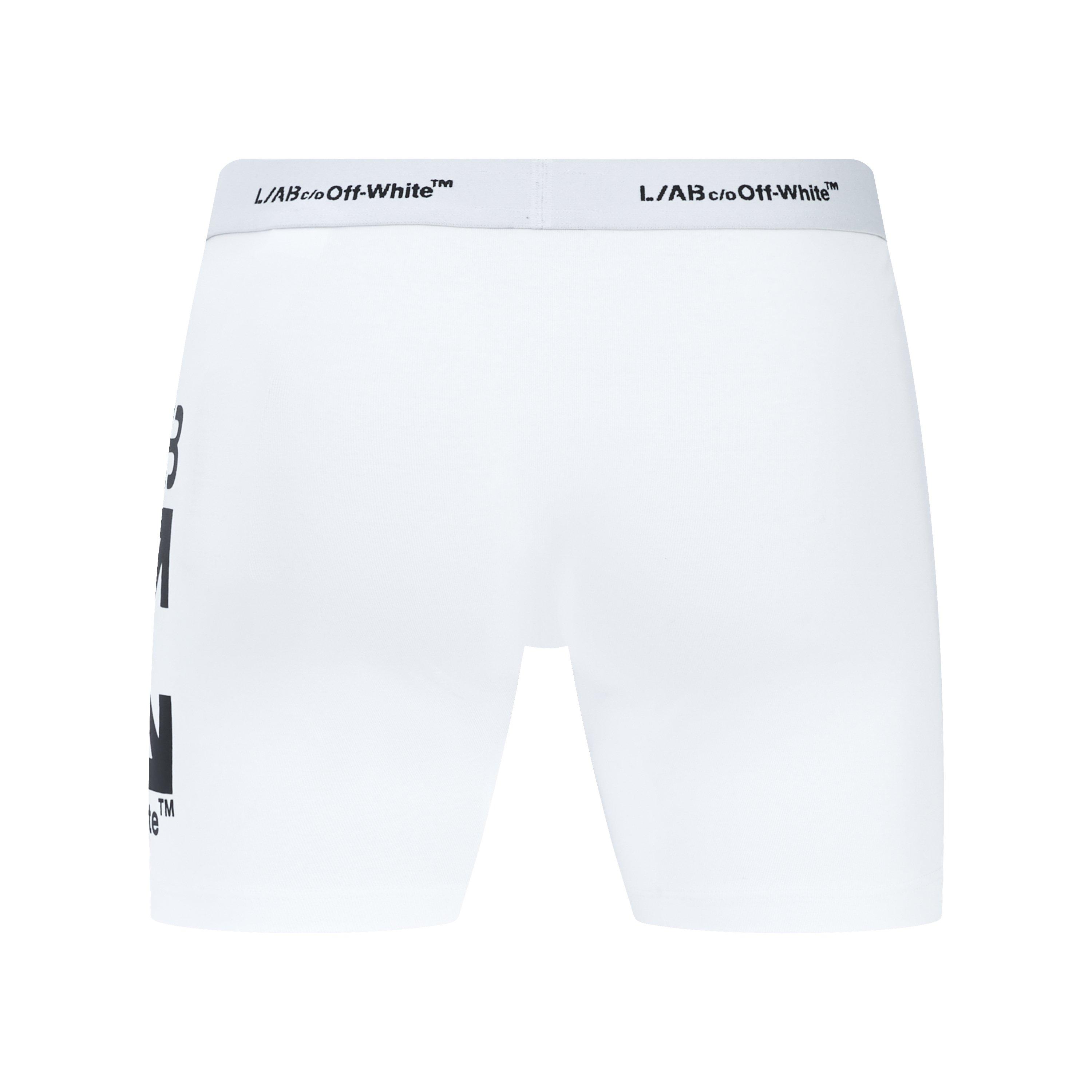 L/AB c/o Off-White Men's Horizontal Repeat Big Arrow 6" Boxer Brief (3 Pack) - Black/White/Grey - BLACK/WHITE/GREY