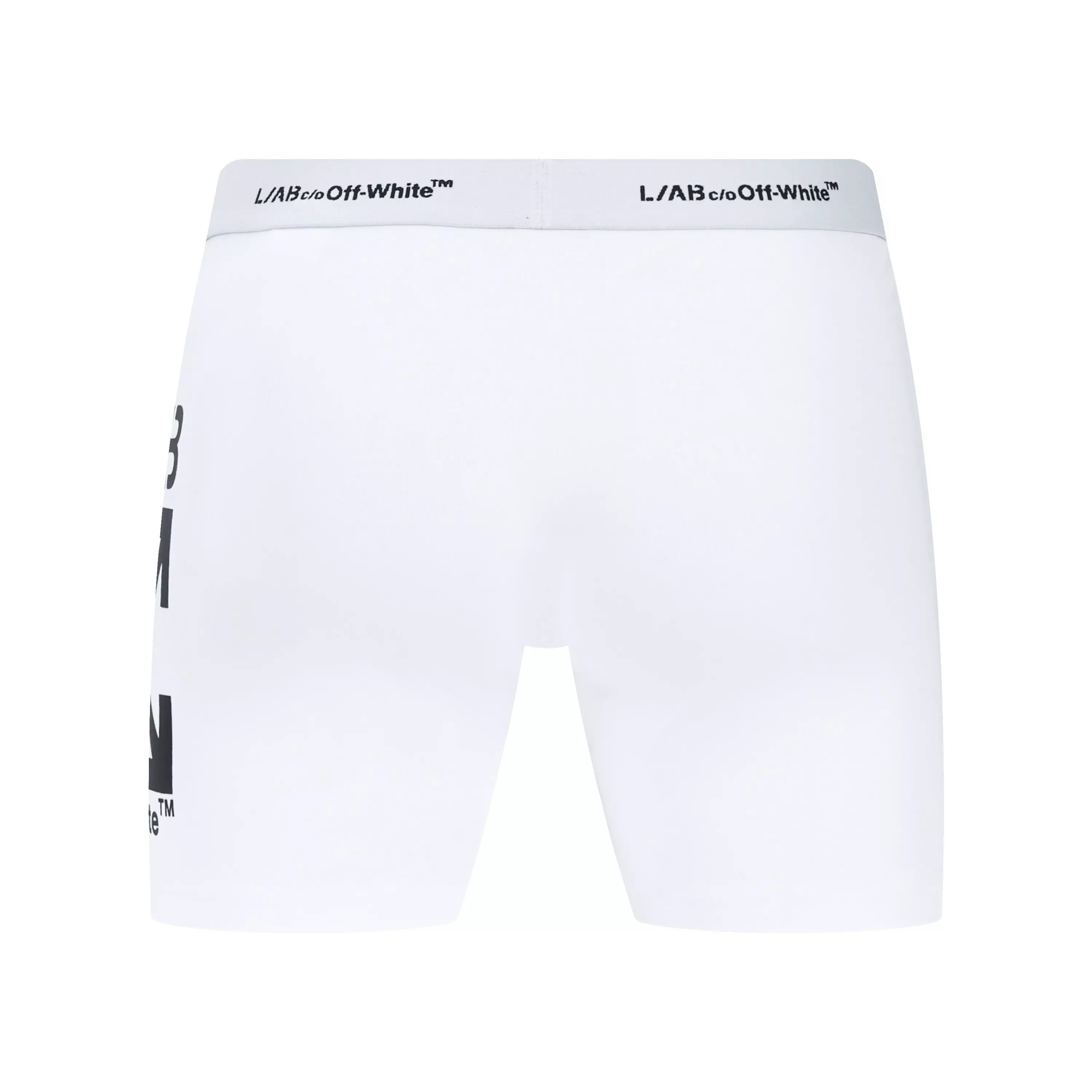 L/AB c/o Off-White Men's Horizontal Repeat Big Arrow 6" Boxer Brief (3 Pack) - Black/White/Grey - BLACK/WHITE/GREY