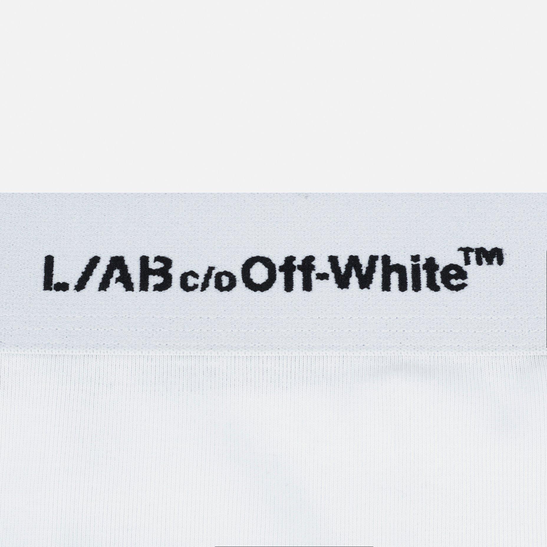 L/AB c/o Off-White Men's Horizontal Repeat Big Arrow 6" Boxer Brief (3 Pack) - Black/White/Grey - BLACK/WHITE/GREY