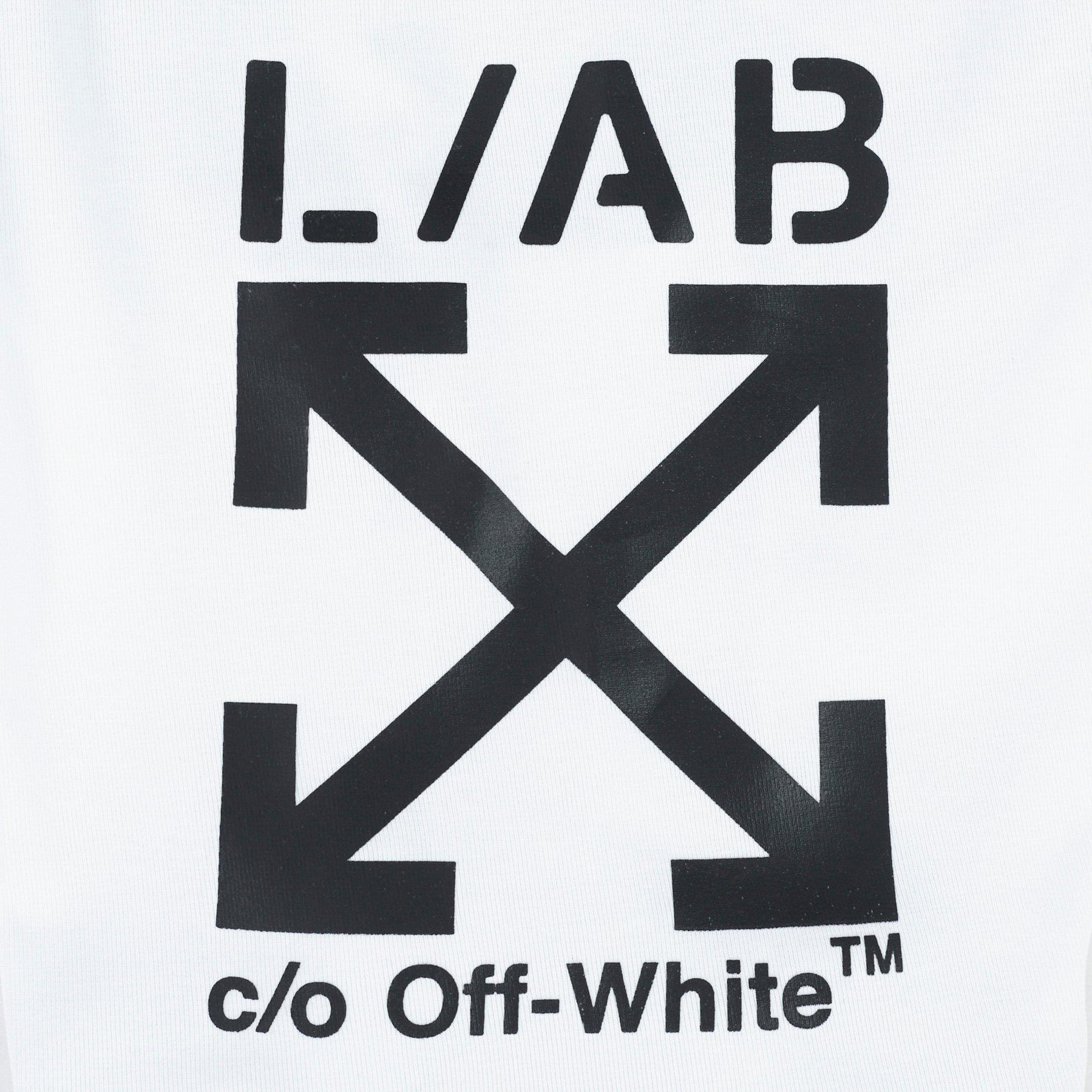 L/AB c/o Off-White Men's Horizontal Repeat Big Arrow 6" Boxer Brief (3 Pack) - Black/White/Grey - BLACK/WHITE/GREY