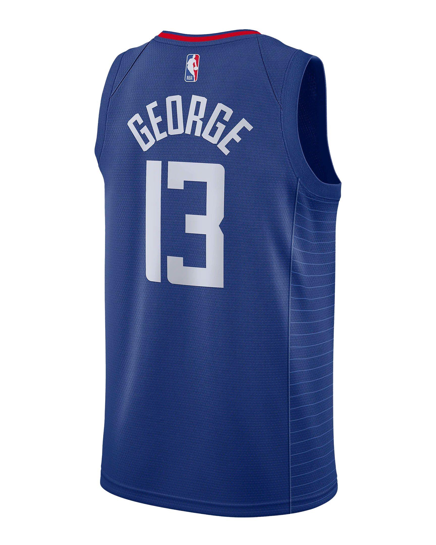 Nike Men's Paul George Los Angeles Clippers Icon Swingman Jersey Blue