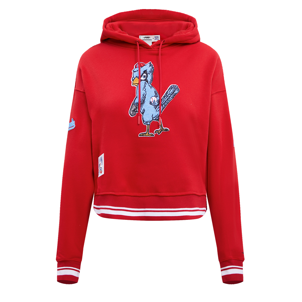 Pro Standard Women's MLB St. Louis Cardinals Retro Classic Cropped Fleece Hoodie -Red - RED Thumbnail View 1