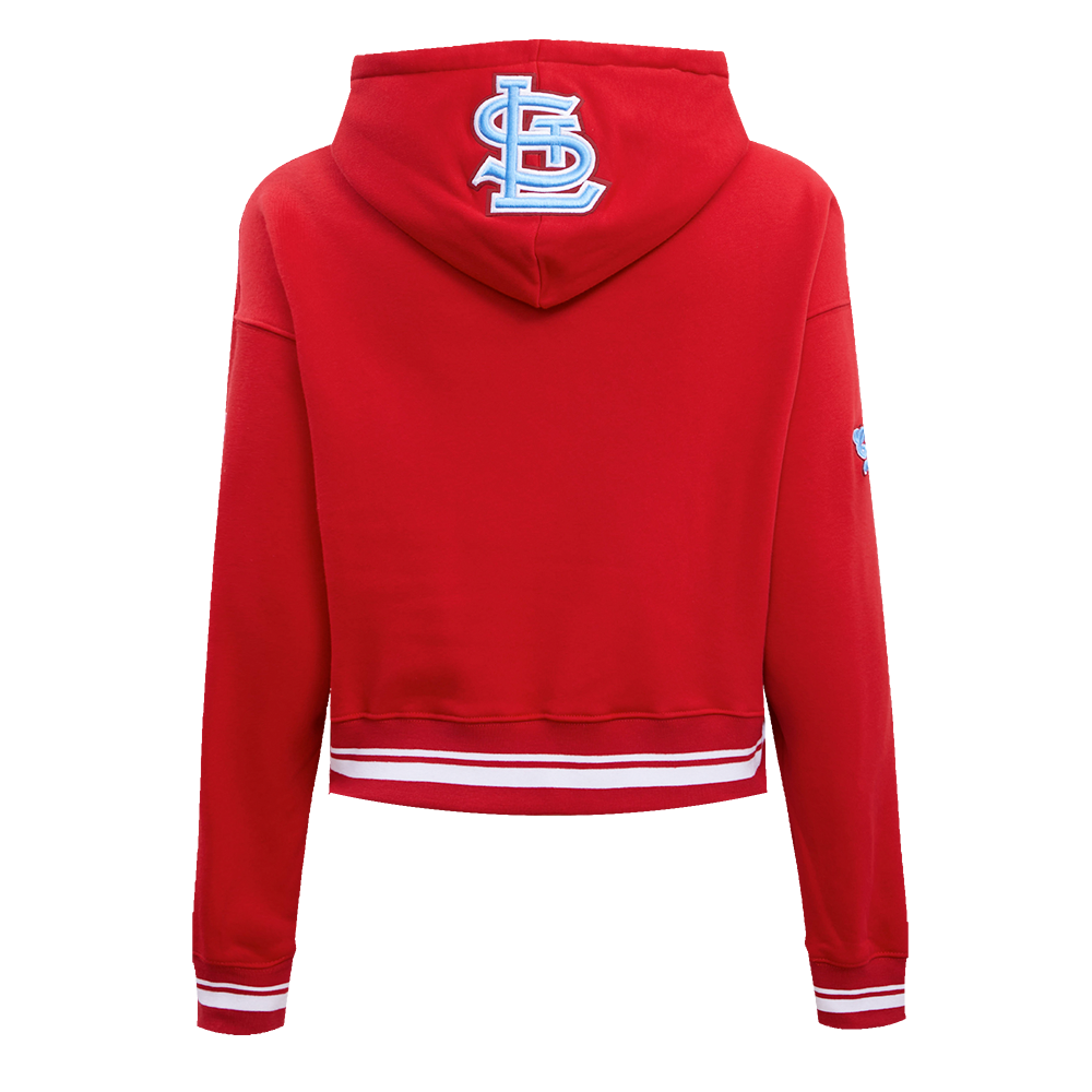 Pro Standard Women's MLB St. Louis Cardinals Retro Classic Cropped Fleece Hoodie -Red - RED Thumbnail View 2