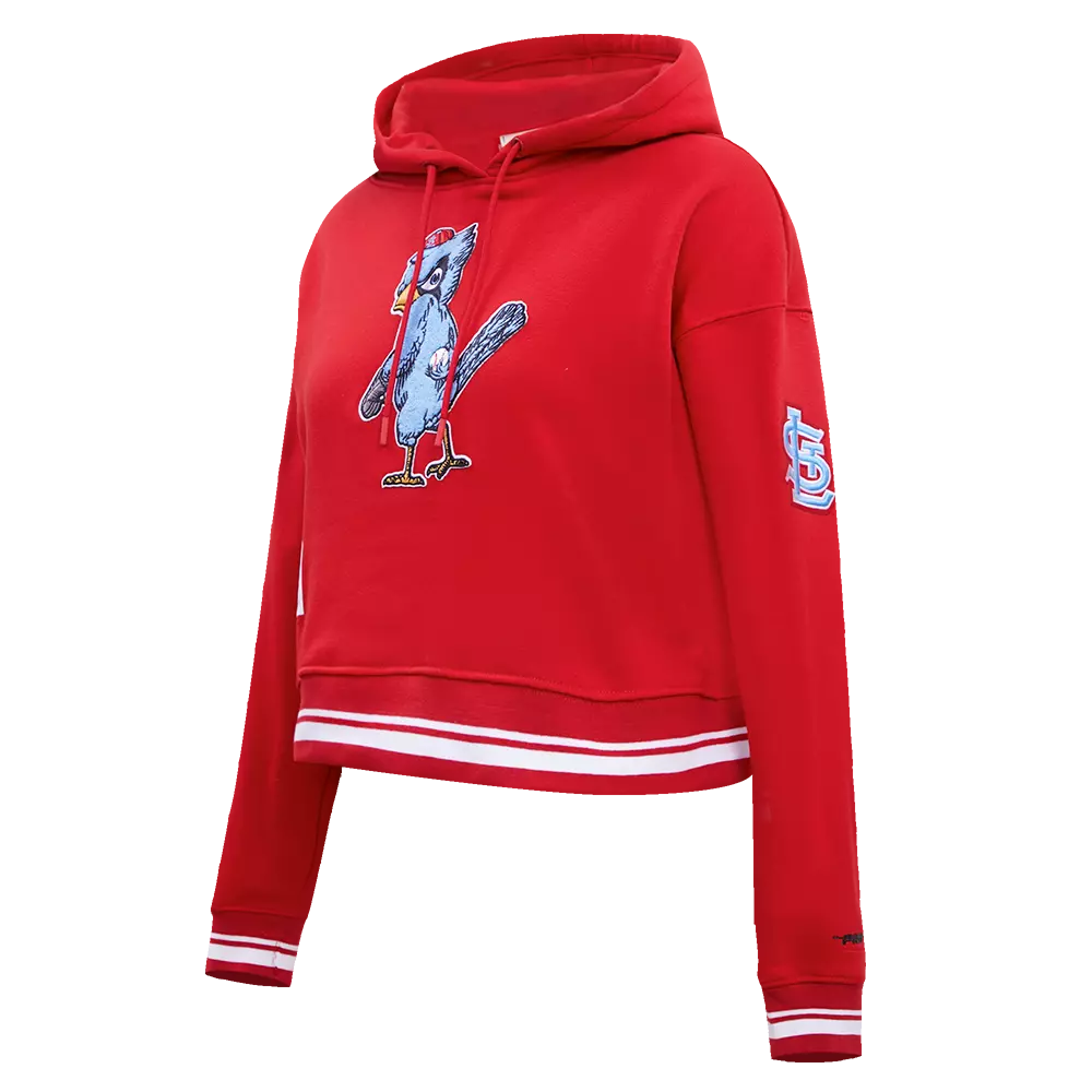 Pro Standard Women's MLB St. Louis Cardinals Retro Classic Cropped Fleece Hoodie  - Red - RED
