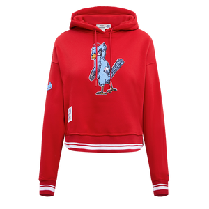 Pro Standard Women's MLB St. Louis Cardinals Retro Classic Cropped Fleece Hoodie -Red