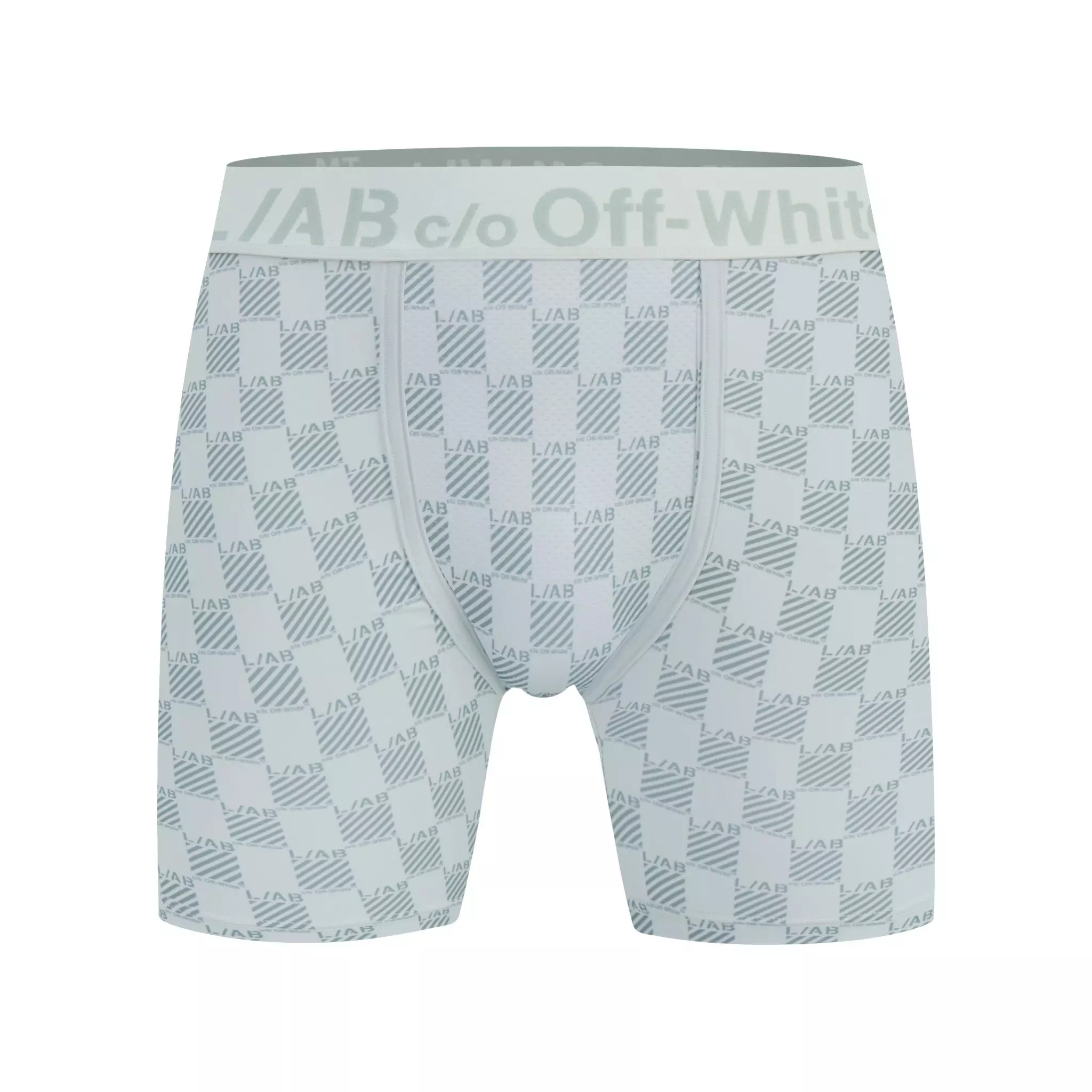 L/AB c/o Off-White Men's Horizontal Repeat All Over Print Boxer Brief - Green - GREEN