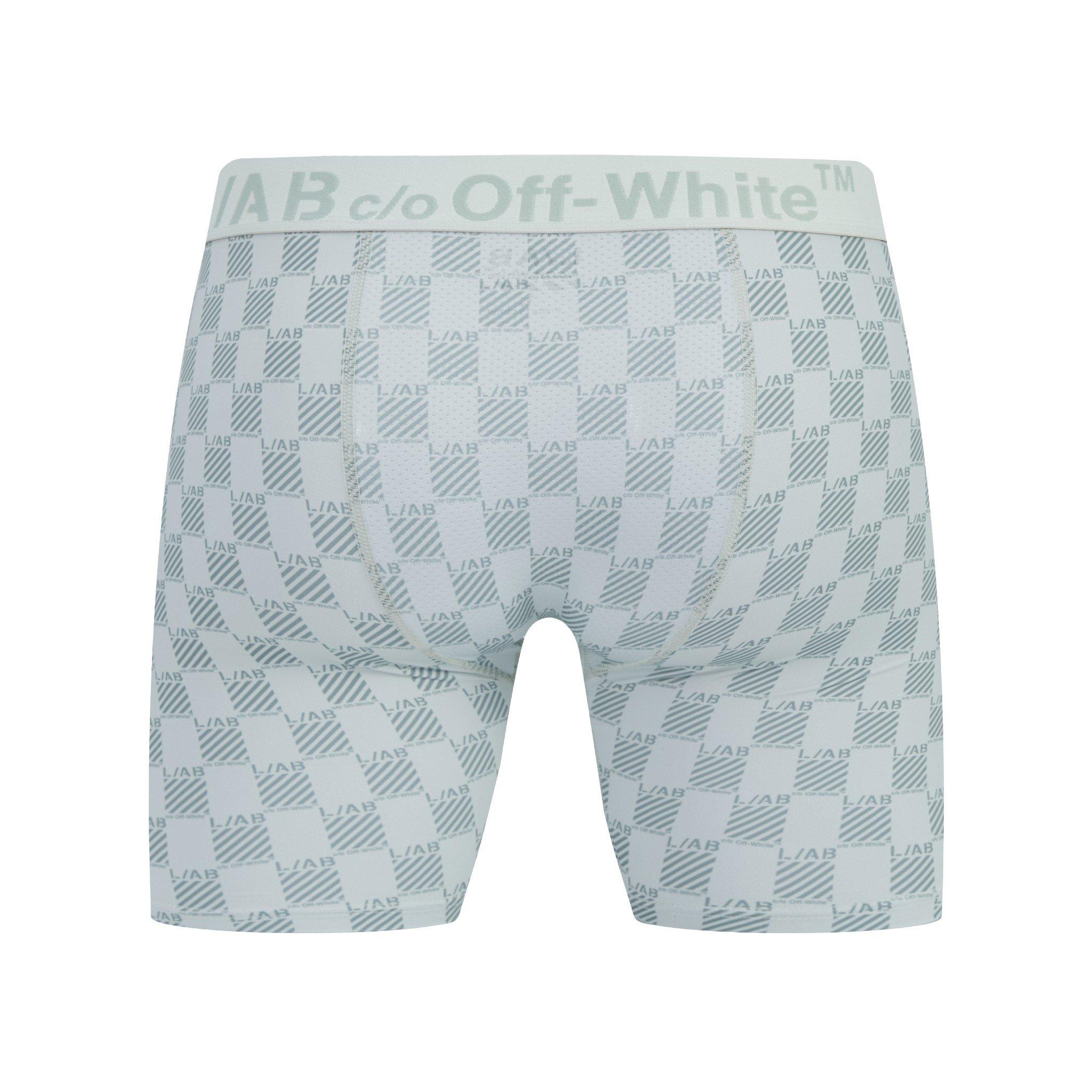 L/AB c/o Off-White Men's Horizontal Repeat All Over Print Boxer Brief - Green - GREEN