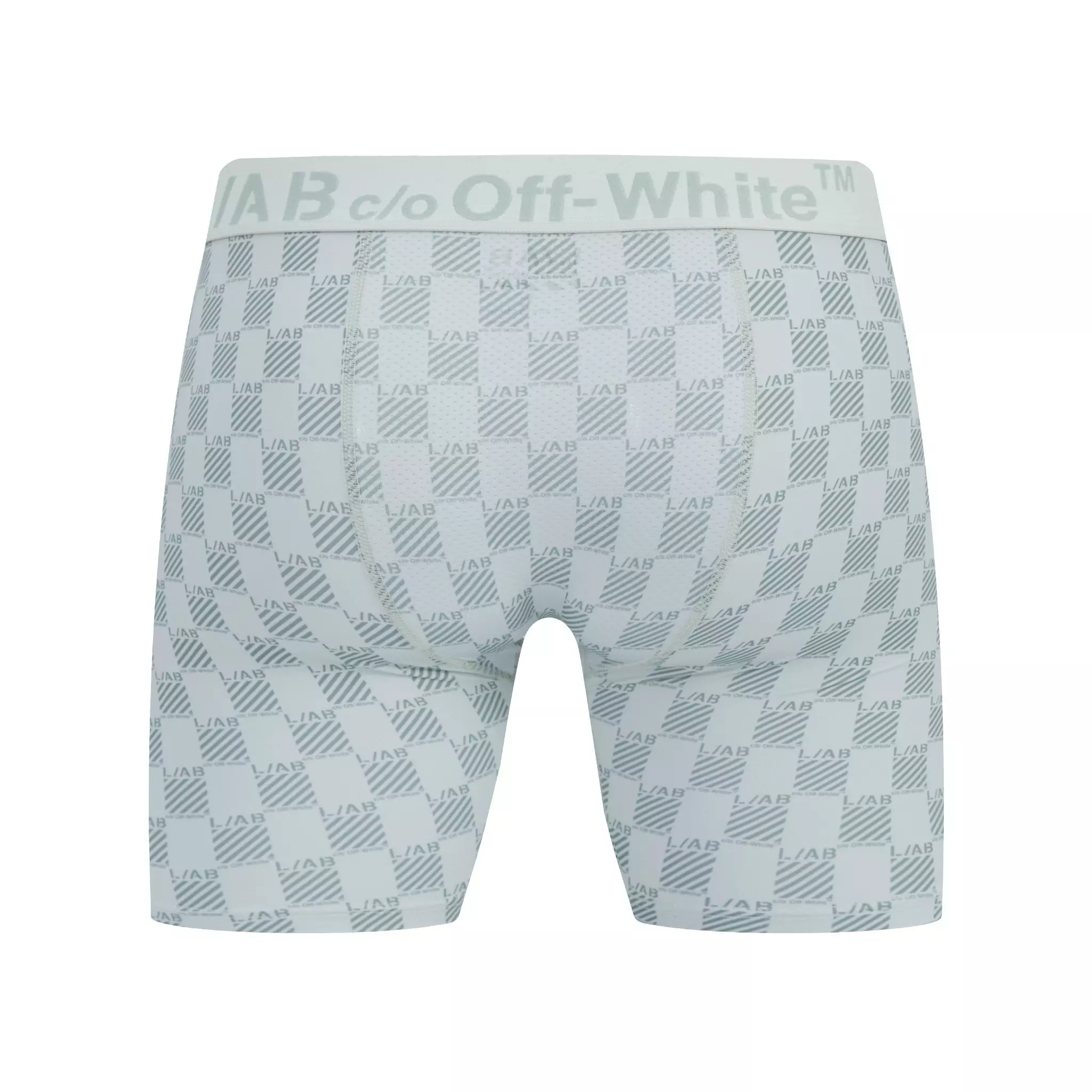 L/AB c/o Off-White Men's Horizontal Repeat All Over Print Boxer Brief - Green - GREEN