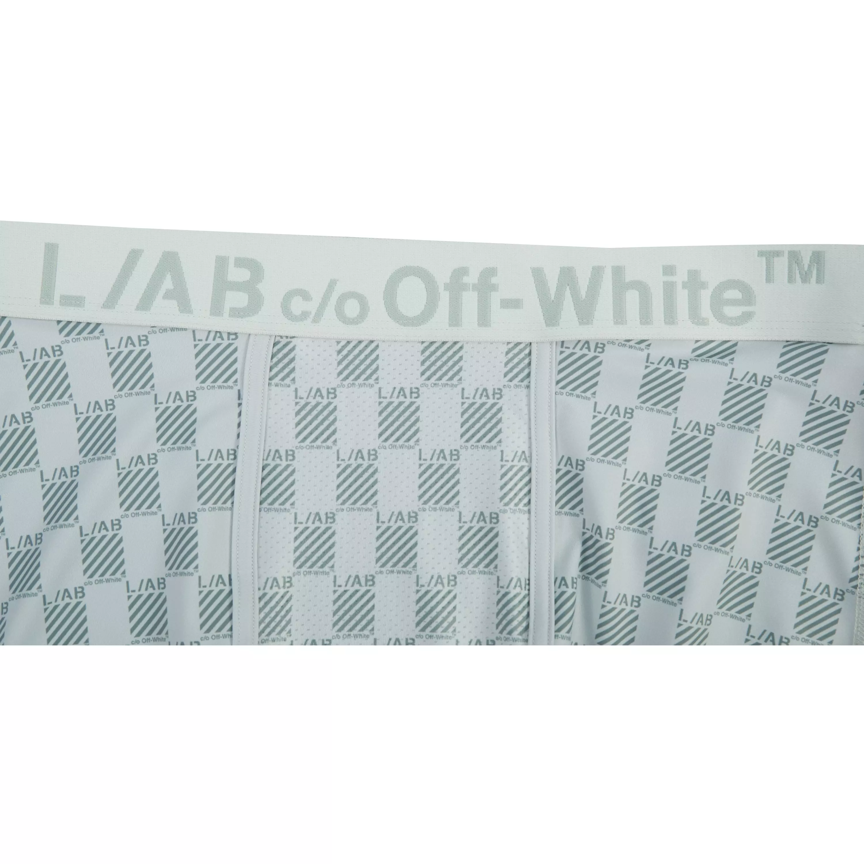 L/AB c/o Off-White Men's Horizontal Repeat All Over Print Boxer Brief - Green - GREEN