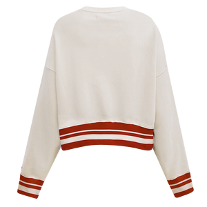Pro Standard Women's Atlanta Braves Retro Classics Crewneck - Eggshell