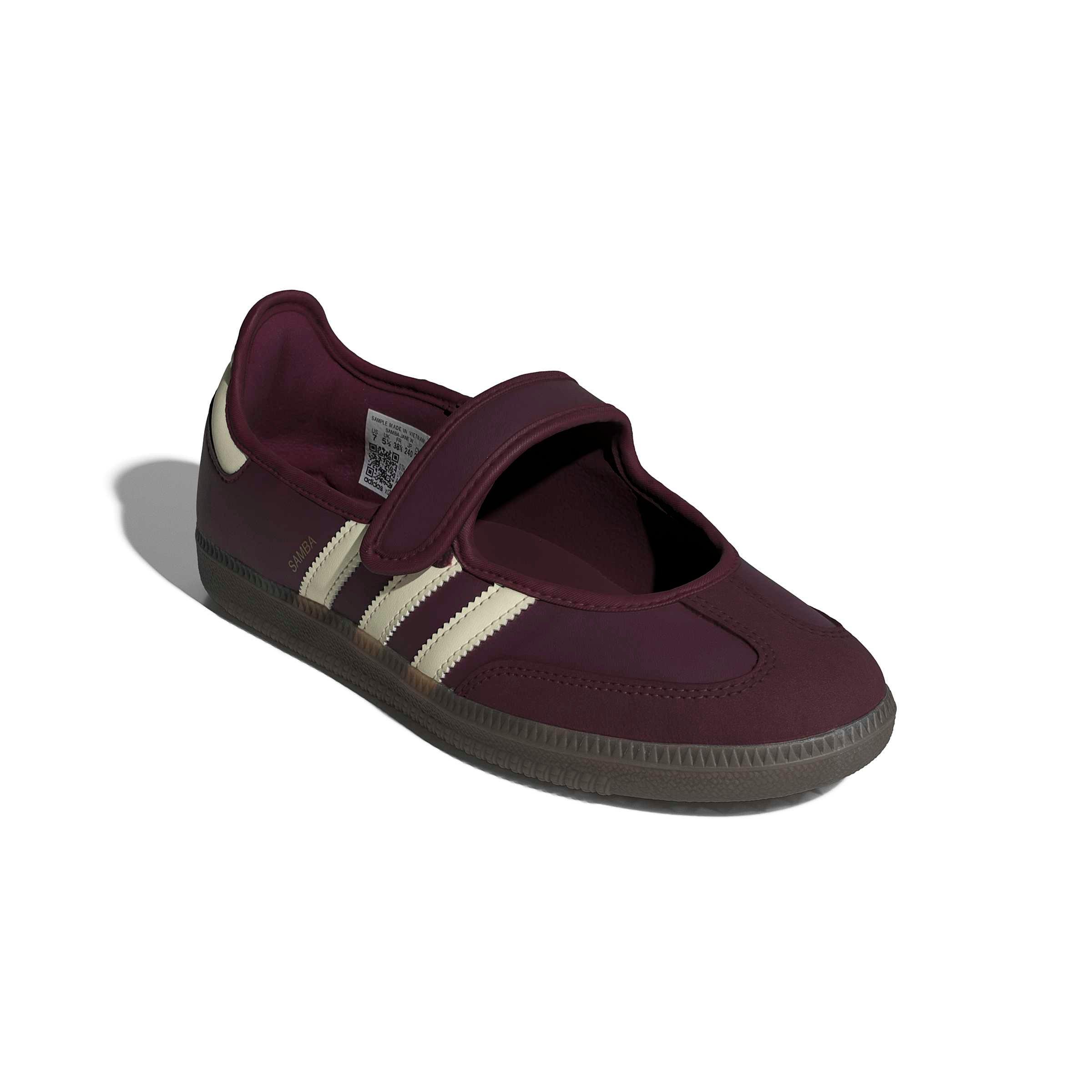 adidas Originals Samba OG "Maroon/Cream White/Gold Metallic" Women's Shoe - MAROON/CREAM/GOLD Thumbnail View 3