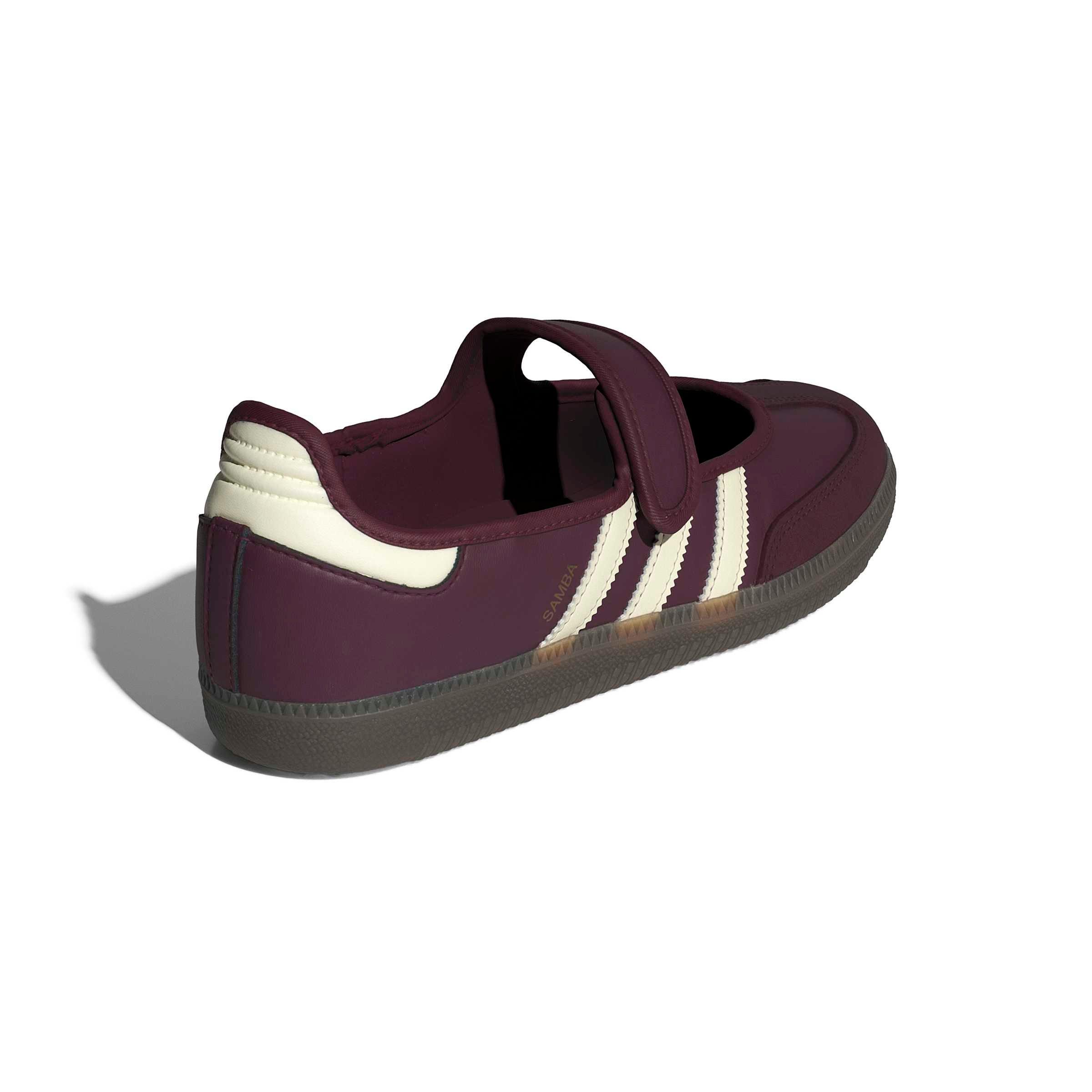 adidas Originals Samba OG "Maroon/Cream White/Gold Metallic" Women's Shoe - MAROON/CREAM/GOLD Thumbnail View 4