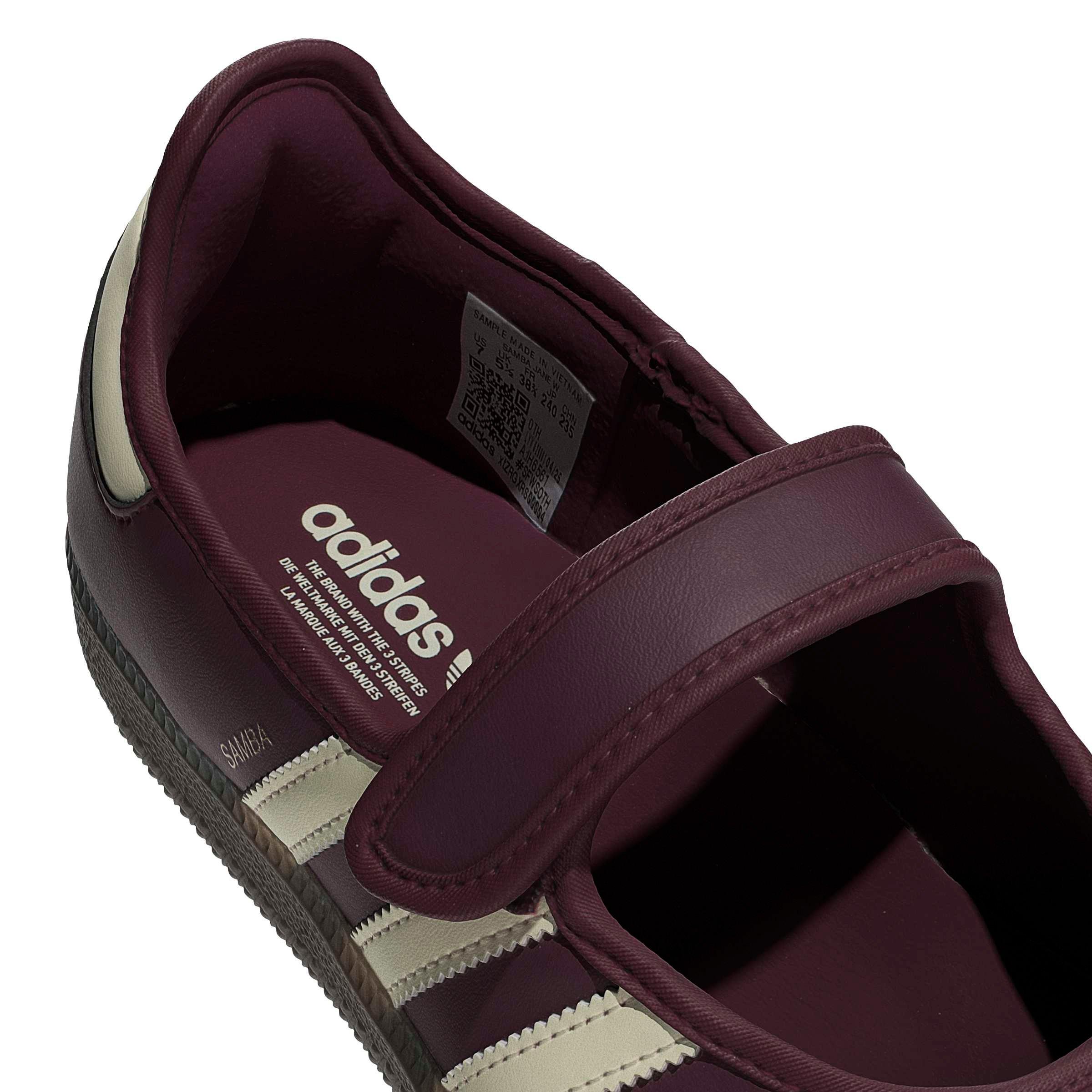 adidas Originals Samba OG "Maroon/Cream White/Gold Metallic" Women's Shoe - MAROON/CREAM/GOLD Thumbnail View 7