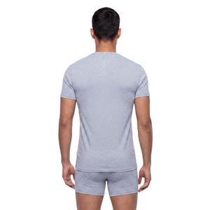 L/AB c/o Off-White Men's Chest Logo Classic Crew Undershirt (3 Pack) - Black/White/Grey - BLACK/WHITE/GREY