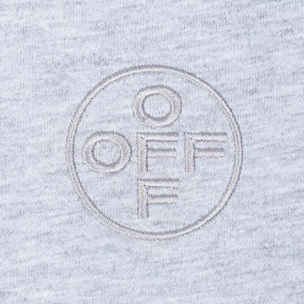 L/AB c/o Off-White Men's Chest Logo Classic Crew Undershirt (3 Pack) - Black/White/Grey - BLACK/WHITE/GREY