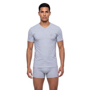 L/AB c/o Off-White Men's Chest Logo Classic Crew Undershirt (3 Pack) - Black/White/Grey - BLACK/WHITE/GREY