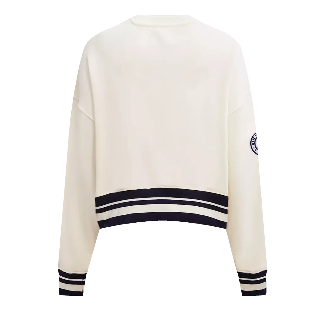 Pro Standard Women's New York Yankees Retro Classics Crewneck - Eggshell - EGGSHELL