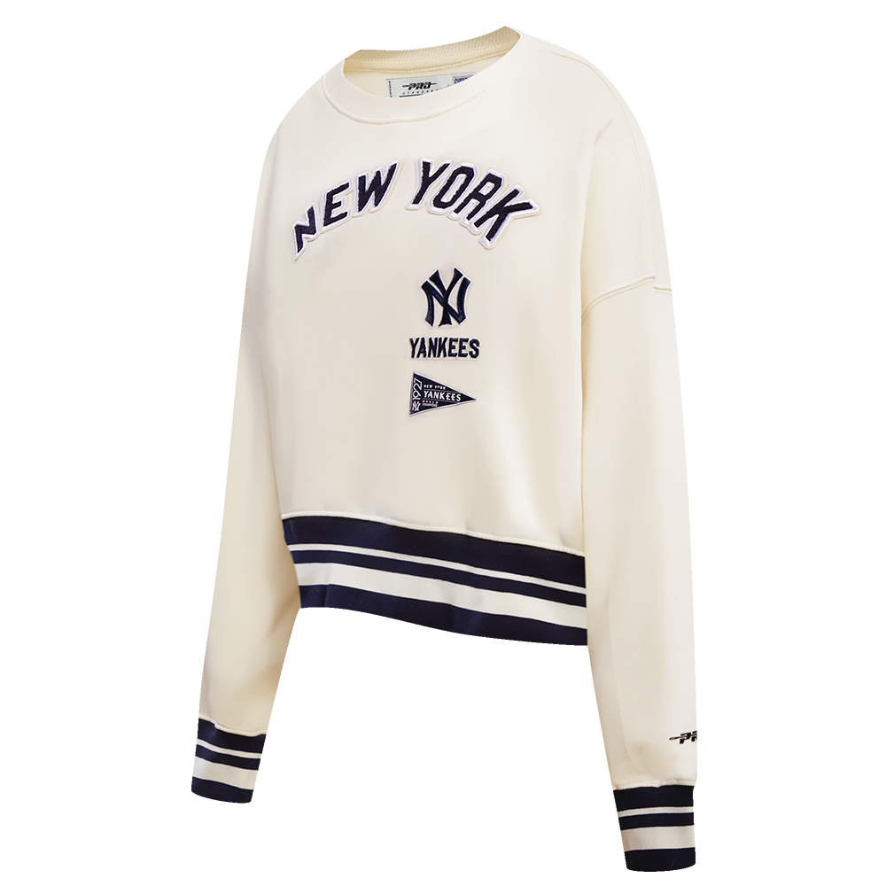 Pro Standard Women's New York Yankees Retro Classics Crewneck - Eggshell - EGGSHELL Thumbnail View 3