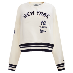 Pro Standard Women's New York Yankees Retro Classics Crewneck - Eggshell