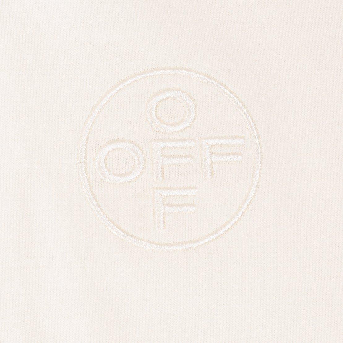 L/AB c/o Off-White Men's Chest Logo Classic Crew Undershirt (3 Pack) - Marshmallow/Birch/Grey - MARSHMALLOW/BIRCH/GREY