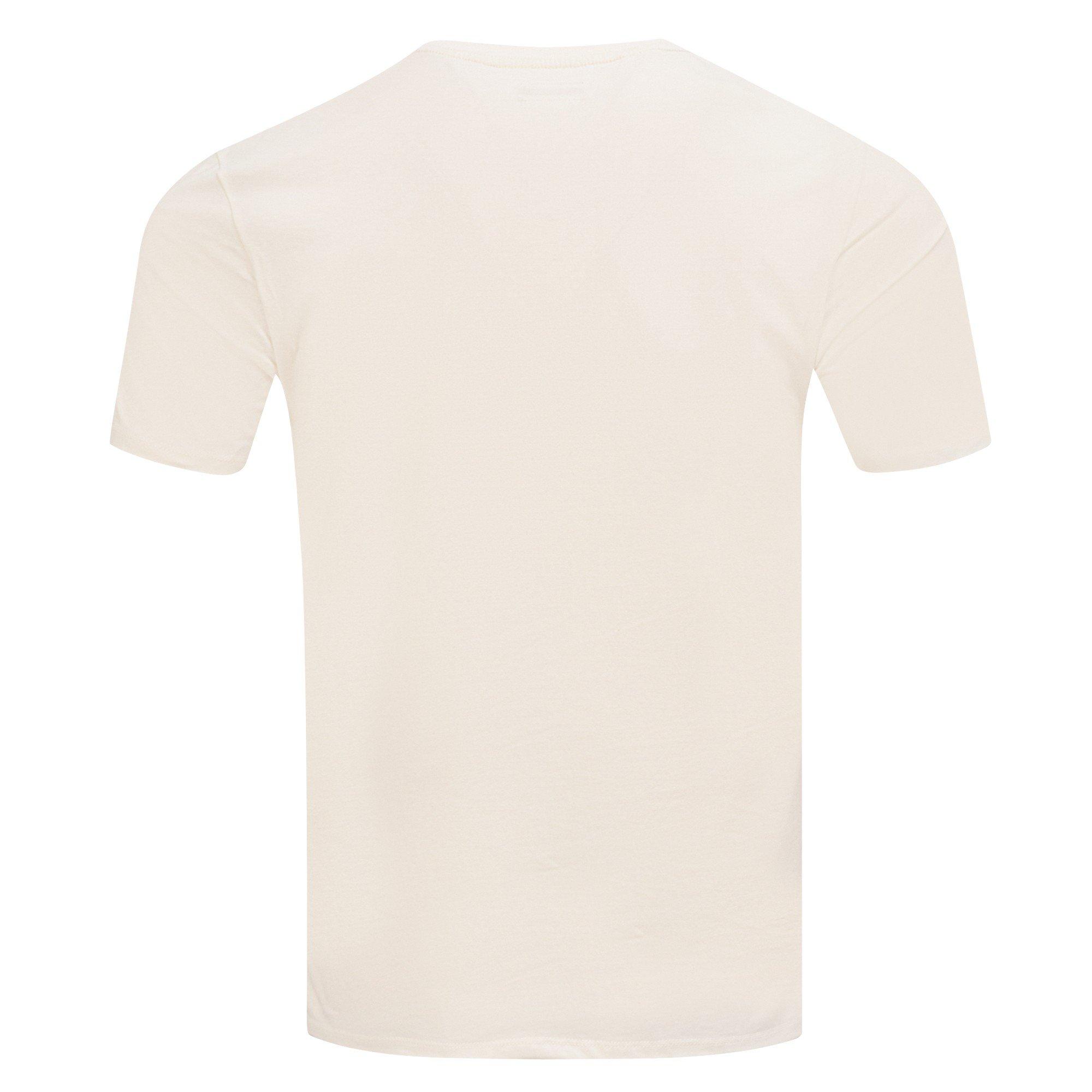 L/AB c/o Off-White Men's Chest Logo Classic Crew Undershirt (3 Pack) - Marshmallow/Birch/Grey - MARSHMALLOW/BIRCH/GREY