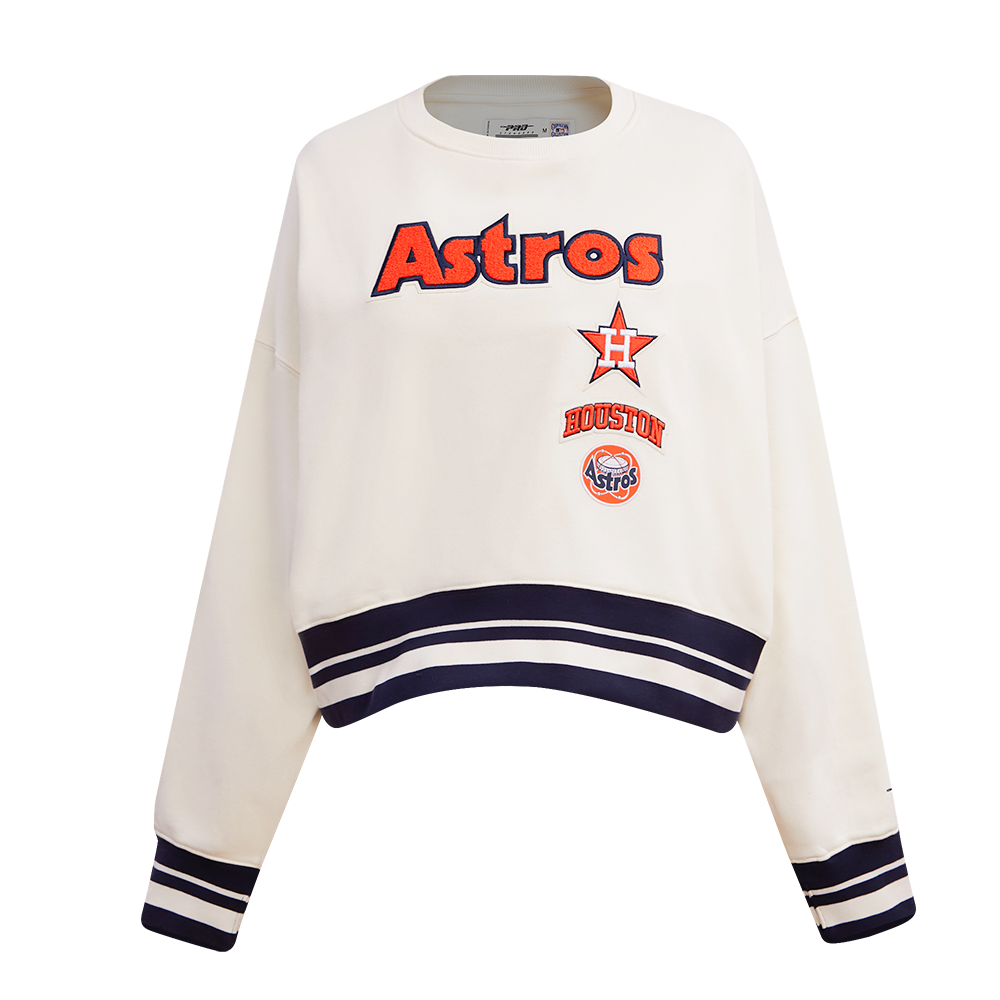 Pro Standard Women's Houston Astros Retro Classics Crewneck - Eggshell - EGGSHELL Thumbnail View 1