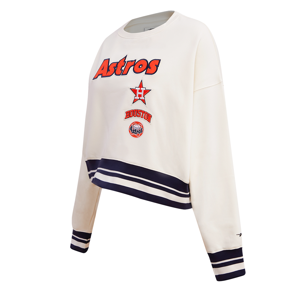 Pro Standard Women's Houston Astros Retro Classics Crewneck - Eggshell - EGGSHELL Thumbnail View 3