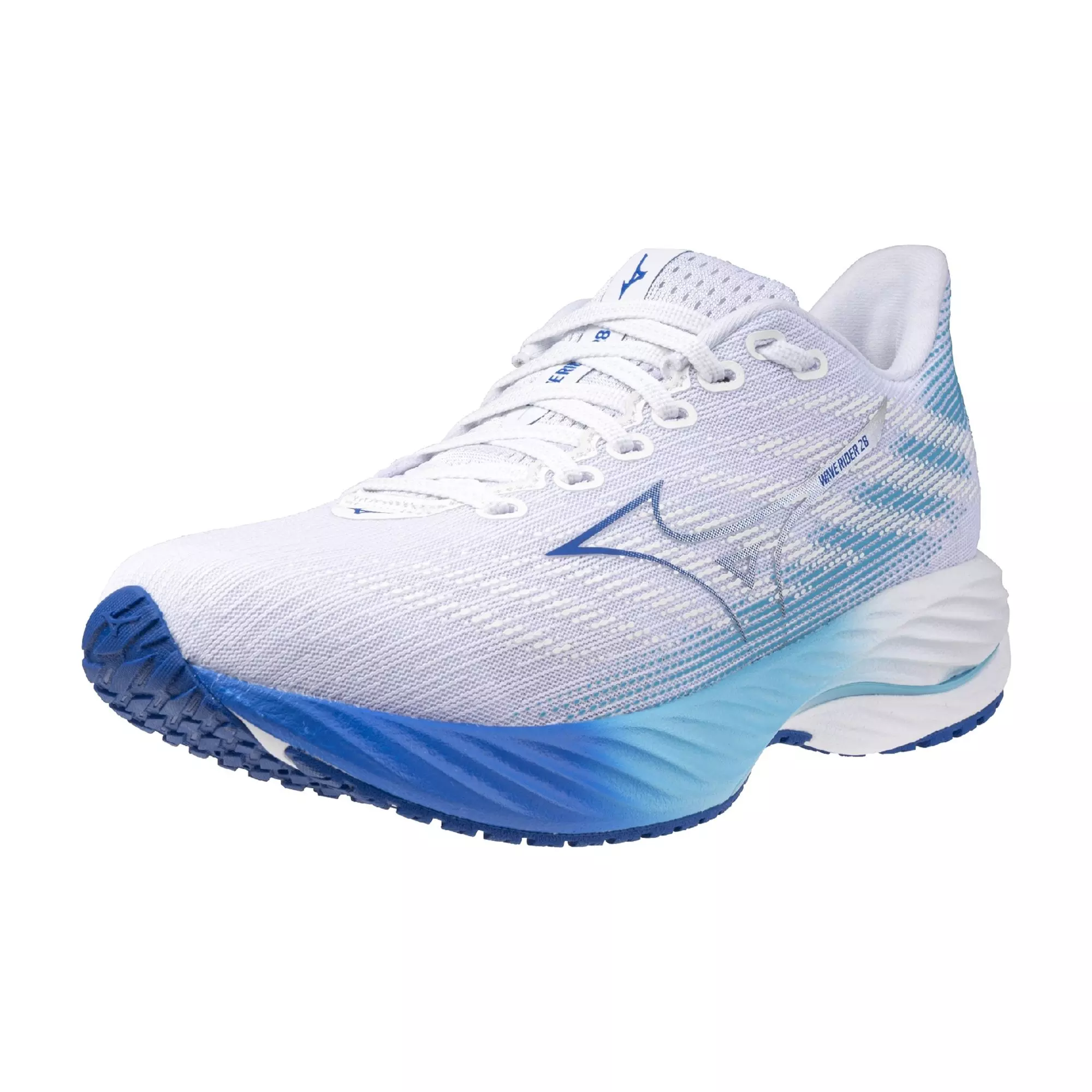 Mizuno Wave Rider 28 "White/Mugen Blue" Women's Running Shoe - WHITE/BLUE