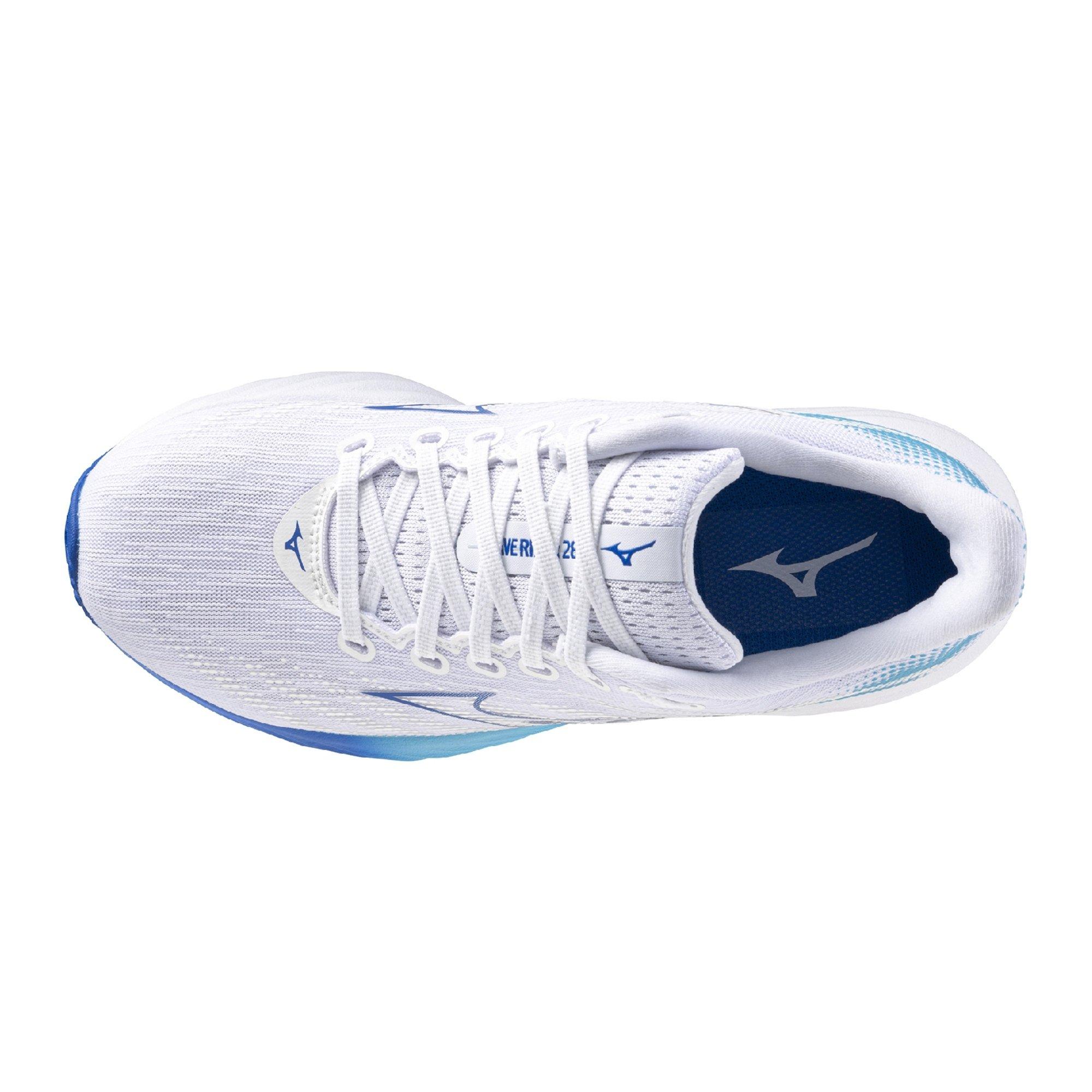 Mizuno Wave Rider 28 "White/Mugen Blue" Women's Running Shoe - WHITE/BLUE Thumbnail View 6