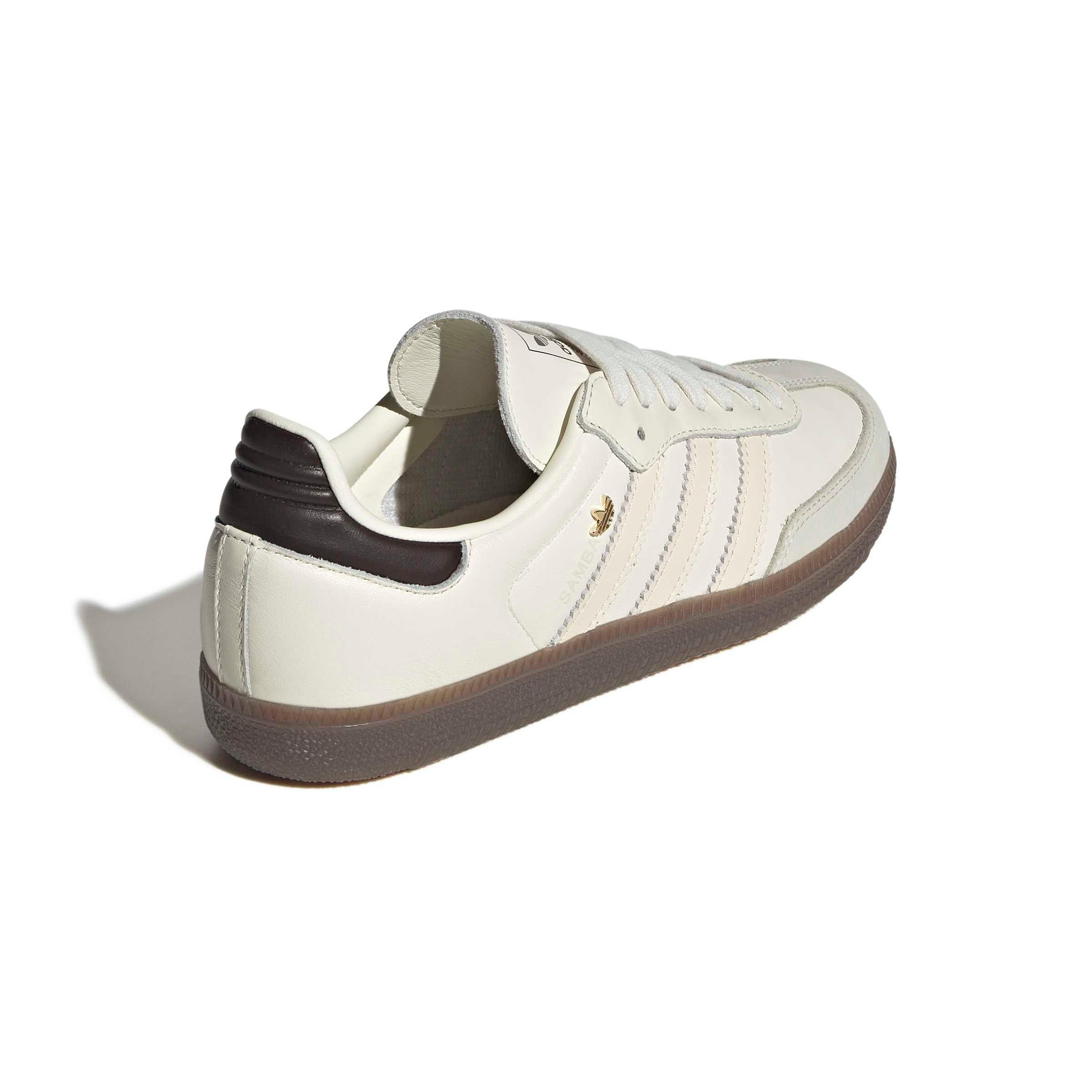 adidas Originals Samba OG "Off White/Wonder White/Aurora Coffee" Women's Shoe - OFF WHITE/WHITE/COFFEE Thumbnail View 4