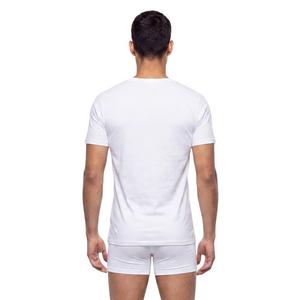 L/AB c/o Off-White Men's Chest Logo Classic Crew Undershirt (3 Pack) - White - WHITE