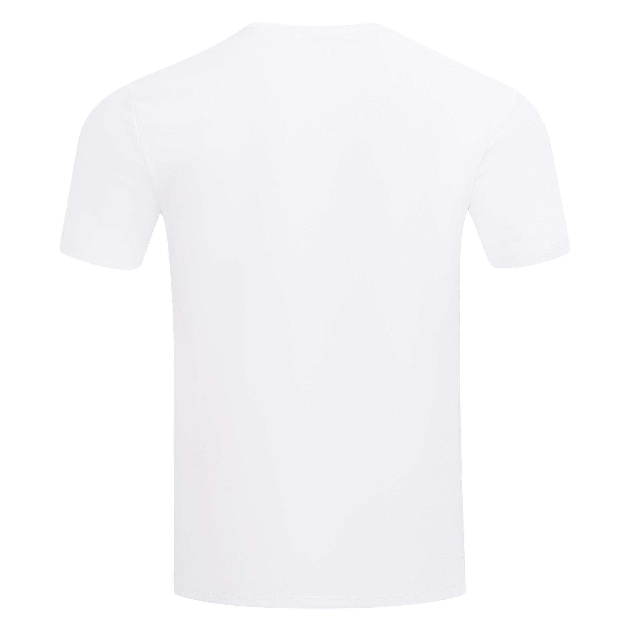 L/AB c/o Off-White Men's Chest Logo Classic Crew Undershirt (3 Pack) - White - WHITE
