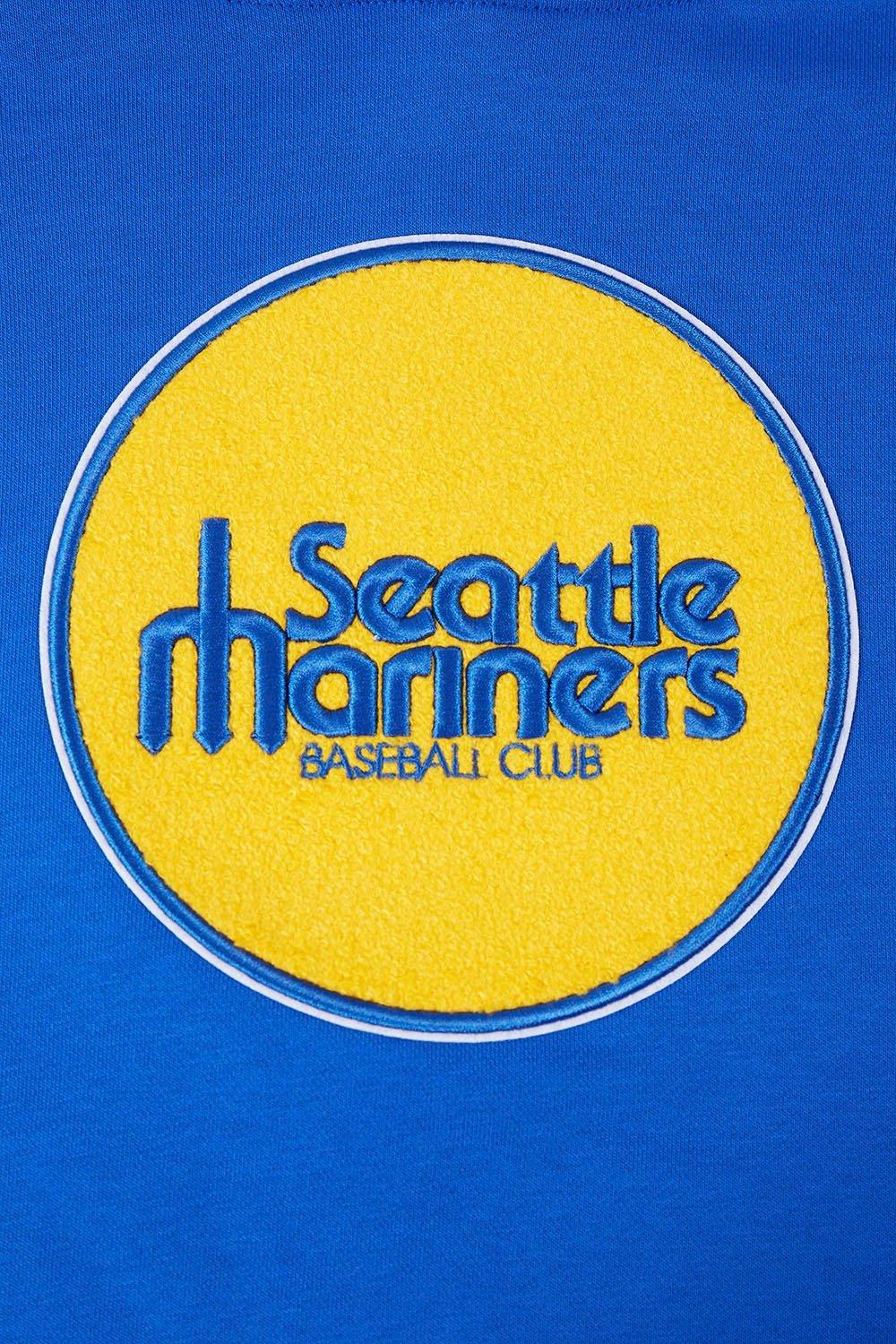 Pro Standard Women's MLB Seattle Mariners Retro Classic Cropped Fleece Hoodie - Royal Blue - ROYAL Thumbnail View 5