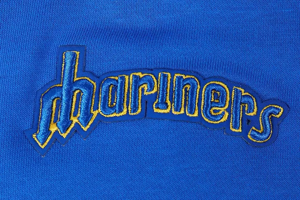 Pro Standard Women's MLB Seattle Mariners Retro Classic Cropped Fleece Hoodie - Royal Blue - ROYAL