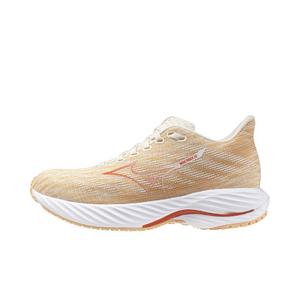 Mizuno Wave Rider 28 "Pristine/Spicy Orange" Women's Running Shoe