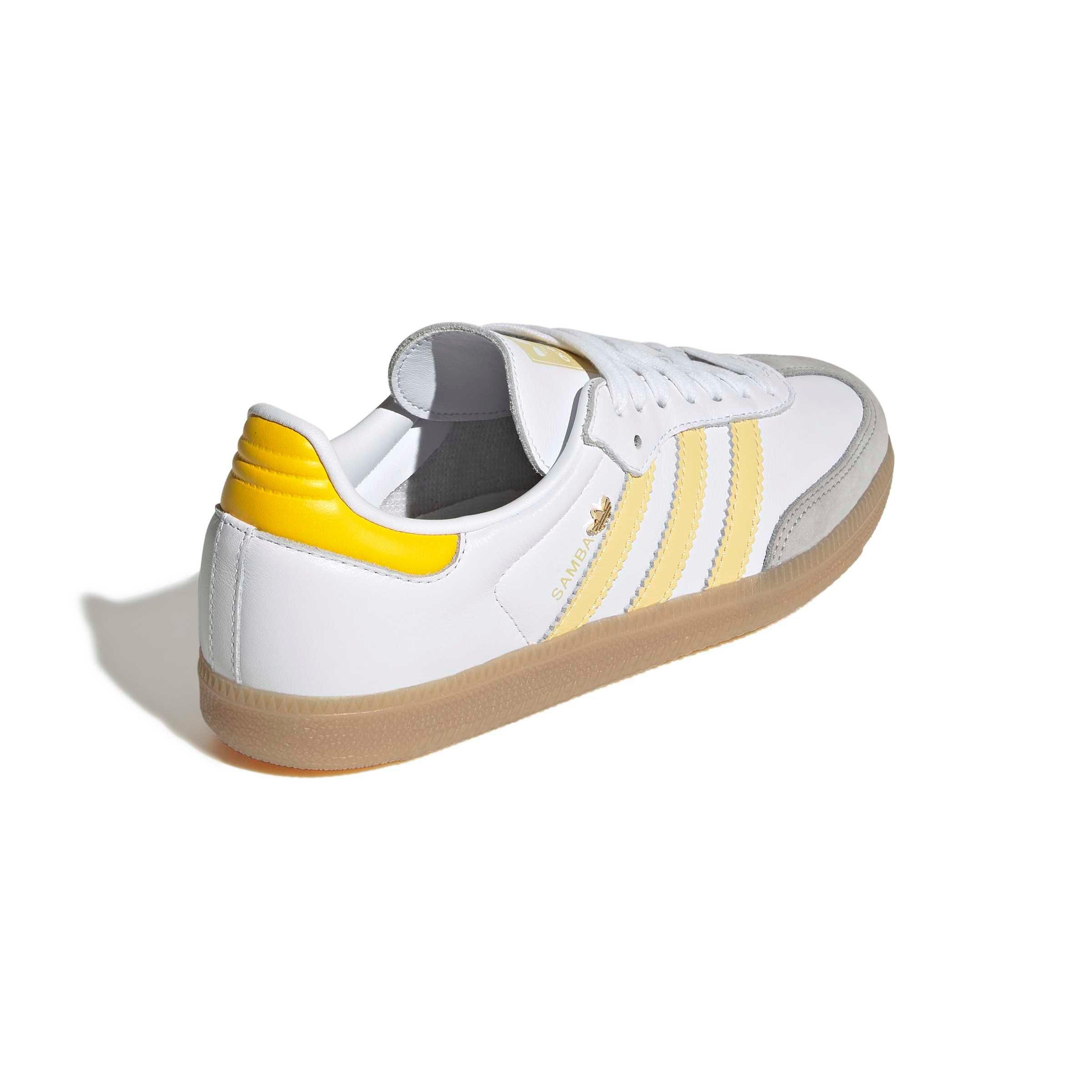 adidas Originals Samba OG "Ftwr White/Orange Tint/Eqt Yellow" Women's Shoe - WHITE/ORANGE/YELLOW Thumbnail View 4