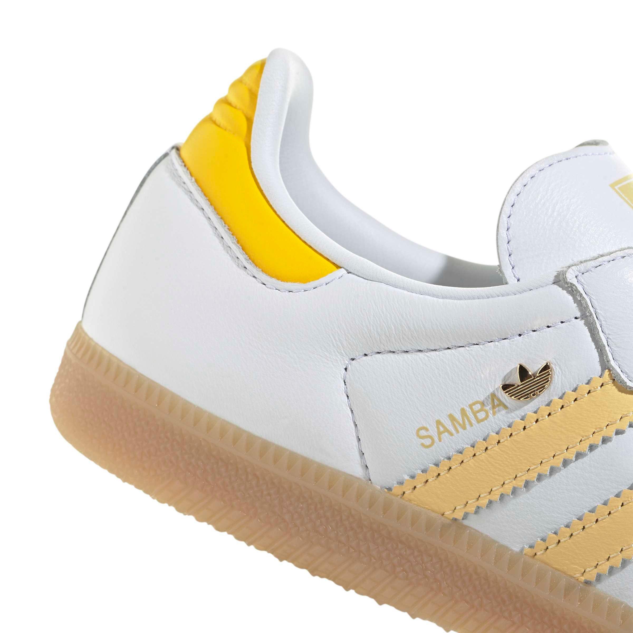 adidas Originals Samba OG "Ftwr White/Orange Tint/Eqt Yellow" Women's Shoe - WHITE/ORANGE/YELLOW Thumbnail View 7