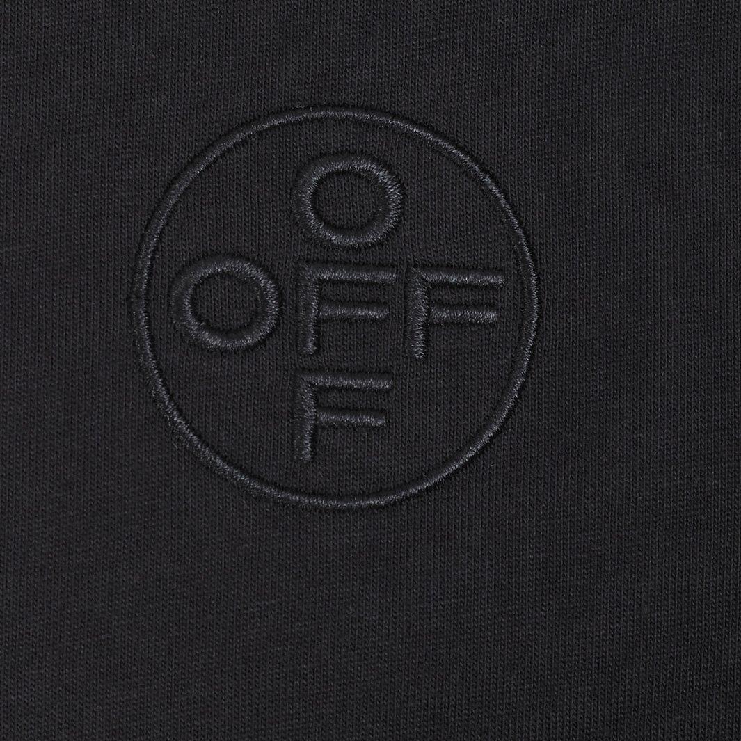 L/AB c/o Off-White Men's Chest Logo Slim Crew Undershirt (3 Pack) - Black - BLACK