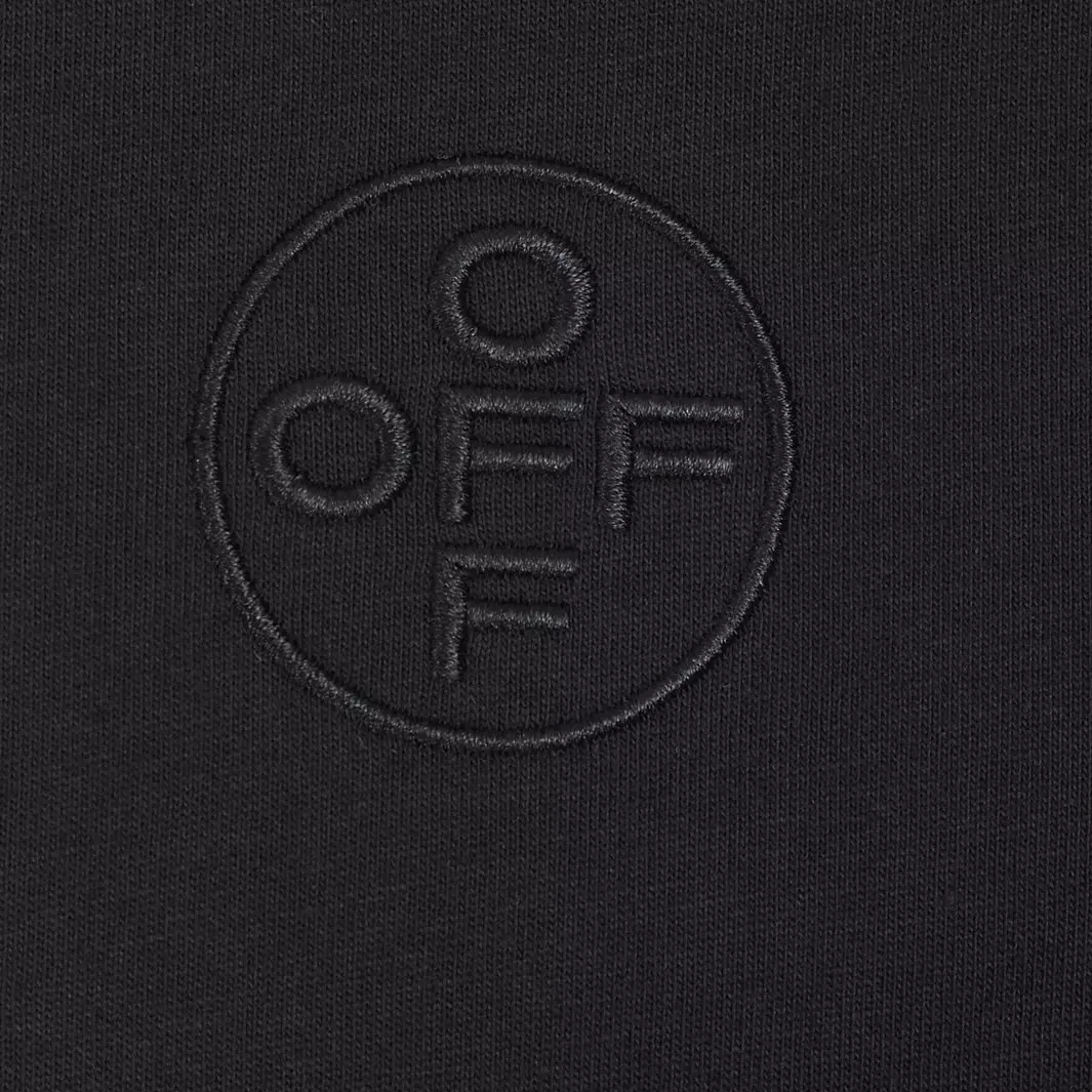 L/AB c/o Off-White Men's Chest Logo Slim Crew Undershirt (3 Pack) - Black - BLACK