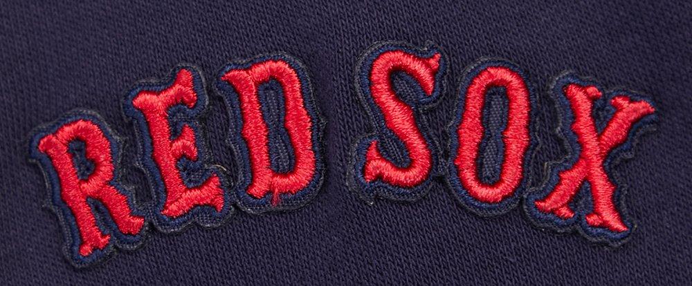 Pro Standard Women's MLB Boston Red Sox Retro Classic Cropped Fleece Hoodie -Navy/Red - NAVY/RED Thumbnail View 6