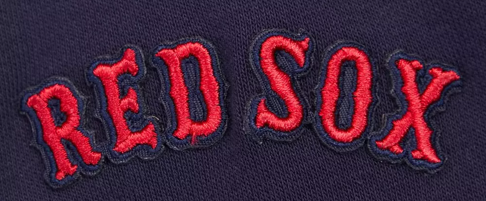 Pro Standard Women's MLB Boston Red Sox Retro Classic Cropped Fleece Hoodie -Navy/Red - NAVY/RED
