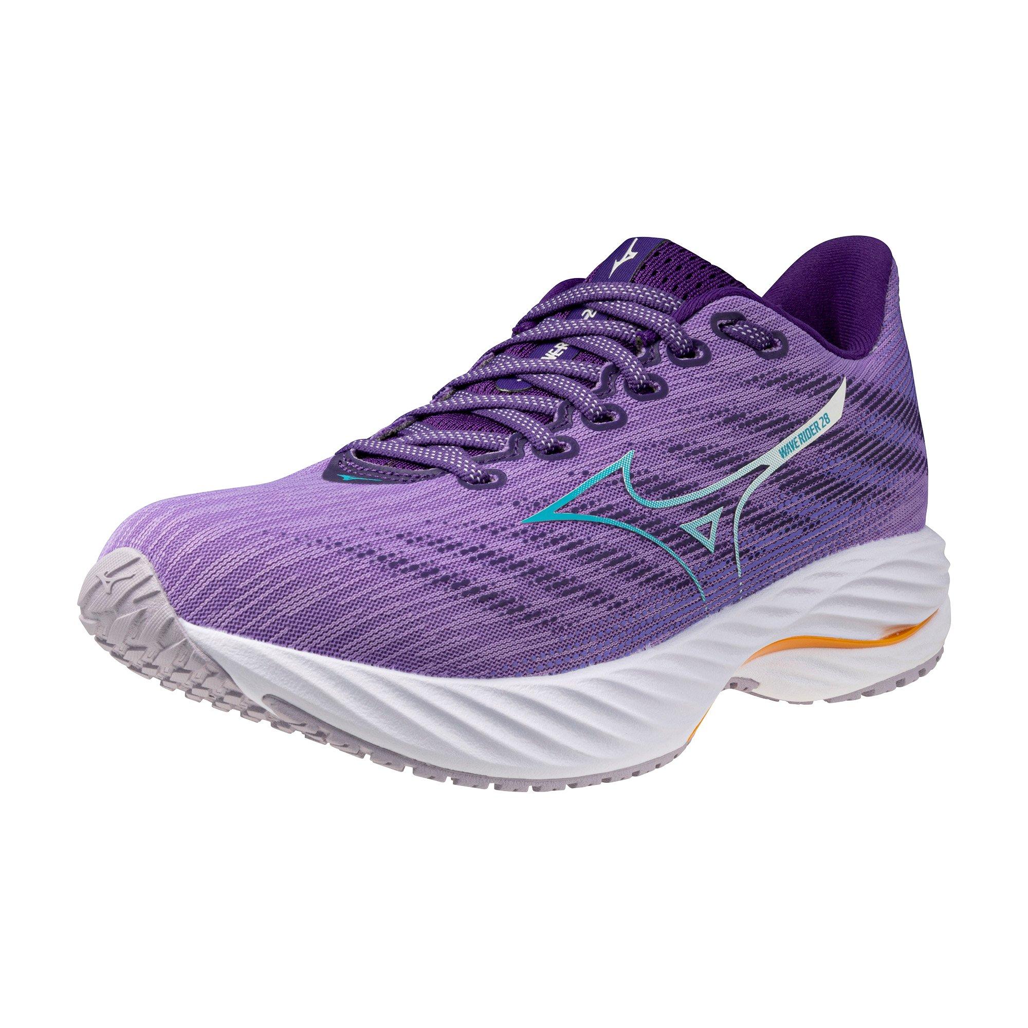 Mizuno Wave Rider 28 "Paisley Purple/Ceramic" Women's Running Shoe - PURPLE/CERAMIC Thumbnail View 3