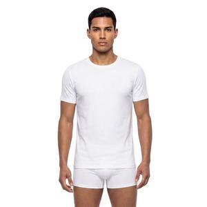 L/AB c/o Off-White Men's Chest Logo Slim Crew Undershirt (3 Pack) - Black/White/Grey - BLACK/WHITE/GREY