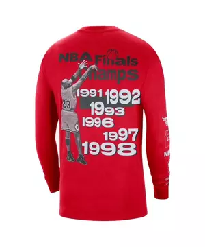 Chicago Bulls Nike Courtside Retro Elevated Long Sleeve T-Shirt - Red
