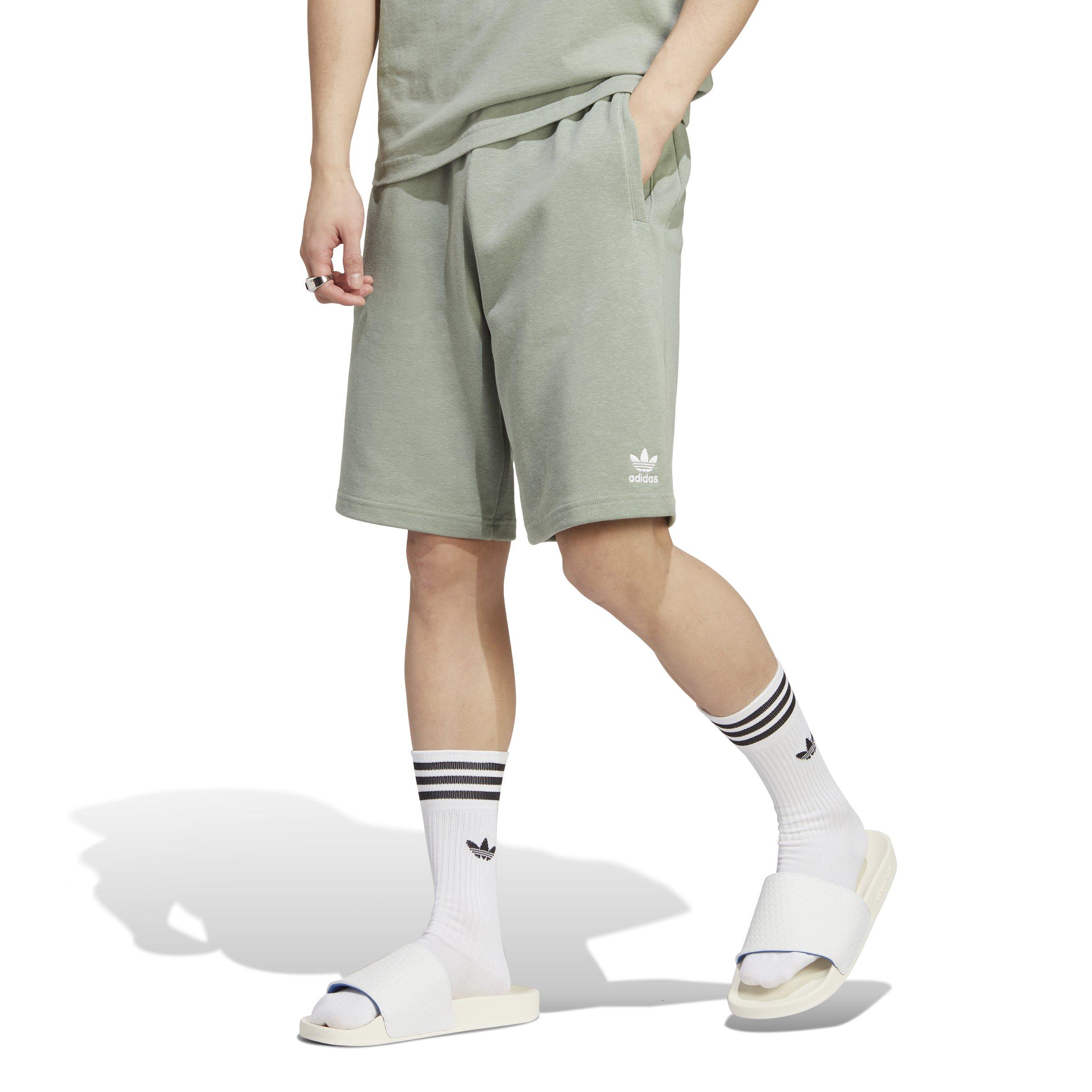 adidas Men\'s Originals Essentials+ Made | - Green - Hemp City with Hibbett Shorts Gear