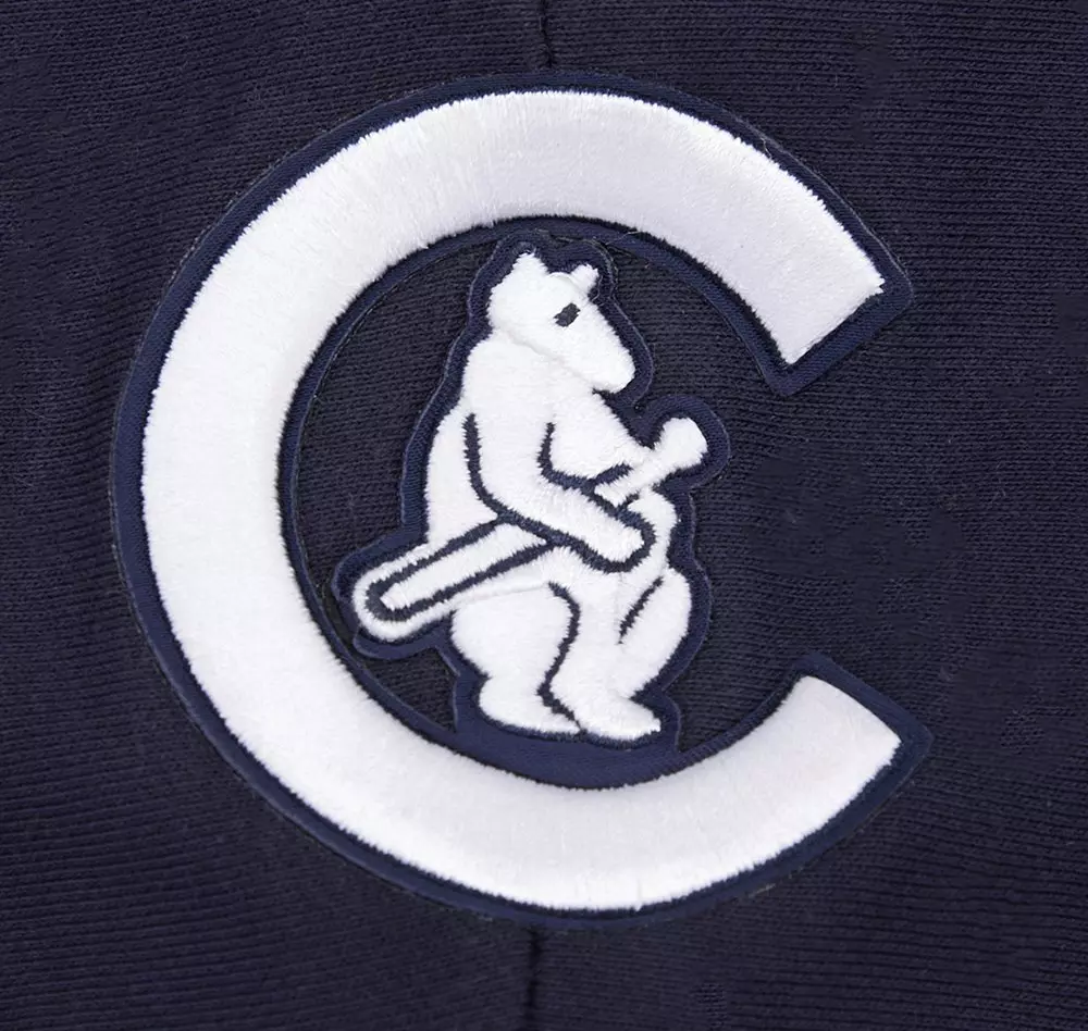 Pro Standard Women's MLB Chicago Cubs Retro Classic Cropped Fleece Hoodie -Navy - NAVY