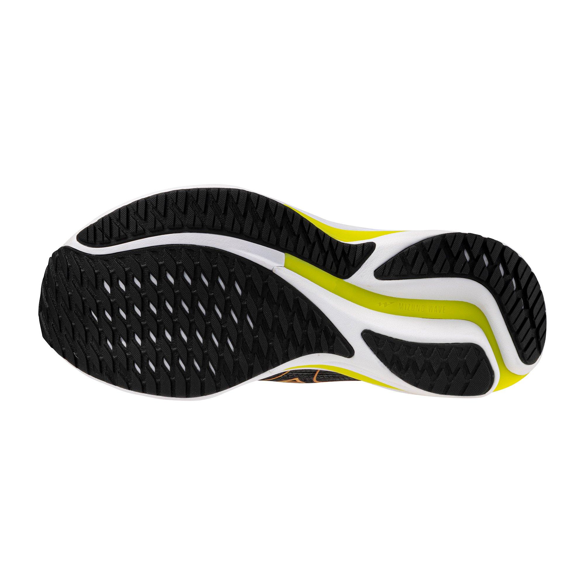 Mizuno Wave Rider 28 "Black/Evening Primrose" Women's Running Shoe - BLACK/PRIMROSE Thumbnail View 7