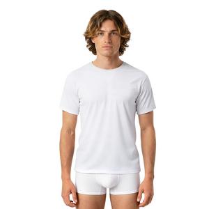 L/AB c/o Off-White Men's Chest Logo Slim Crew Undershirt (3 Pack) - White - WHITE