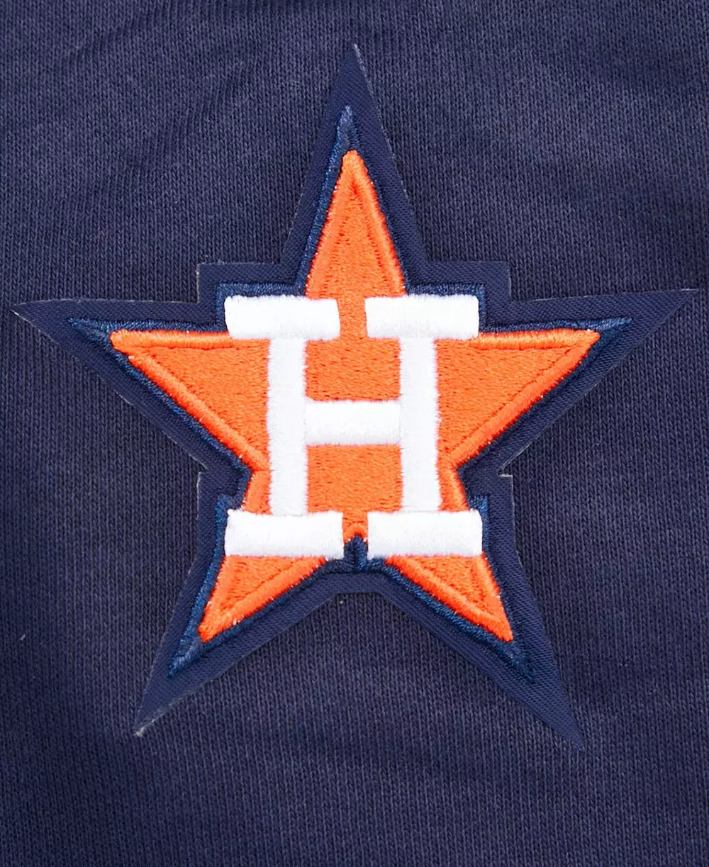 Pro Standard Women's MLB Houston Astros Retro Classic Cropped Fleece Hoodie -Navy/Orange - NAVY/ORANGE